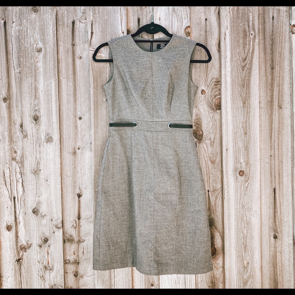 Business dress grey fitted charming office lady